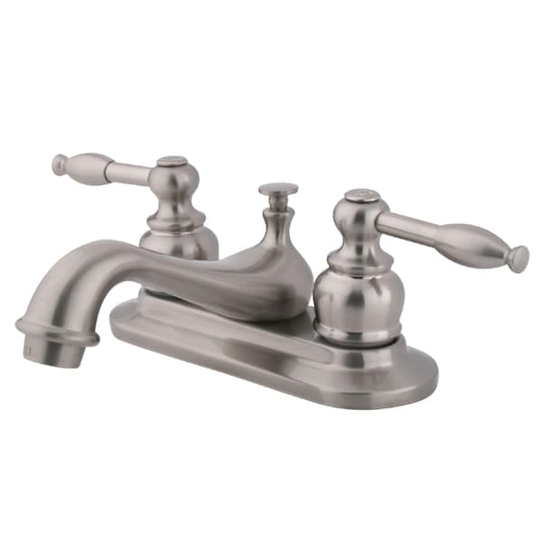 4" Centerset Bathroom Faucet, Brushed Nickel